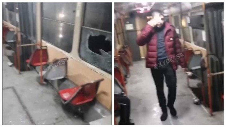 У вікно одеського трамвая кинули банку від Nutella: постраждав пасажир