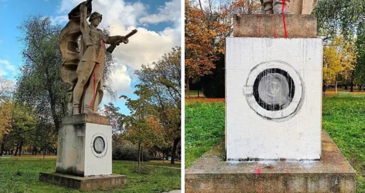 У Чехії перефарбували радянський пам’ятник у пральну машинку: мережа у захваті (фото)