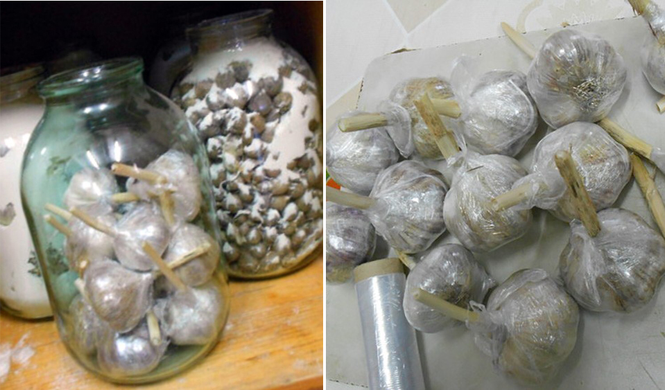 Завжди зберігаю так часник. Лежить до самої весни і не псується