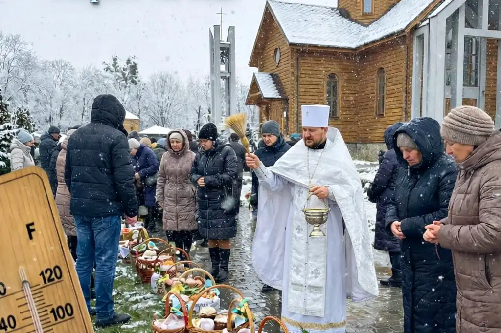 На Великдень в Україні різко похолодає: 10–12 квітня очікуються снігопади та мороз