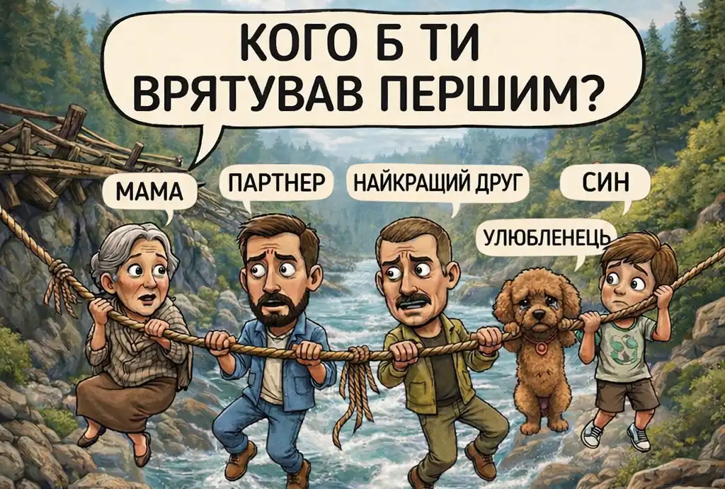 Кого ти врятуєш першим — і що насправді стоїть за цим вибором