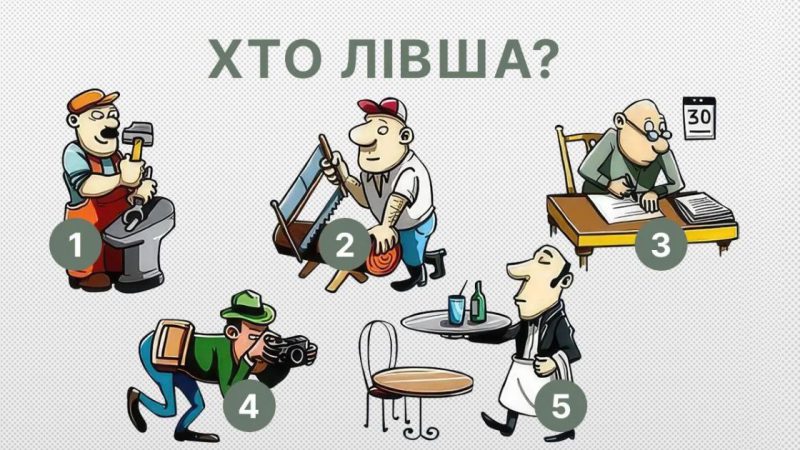 Хто з них лівша: цікава головоломка для найуважніших!